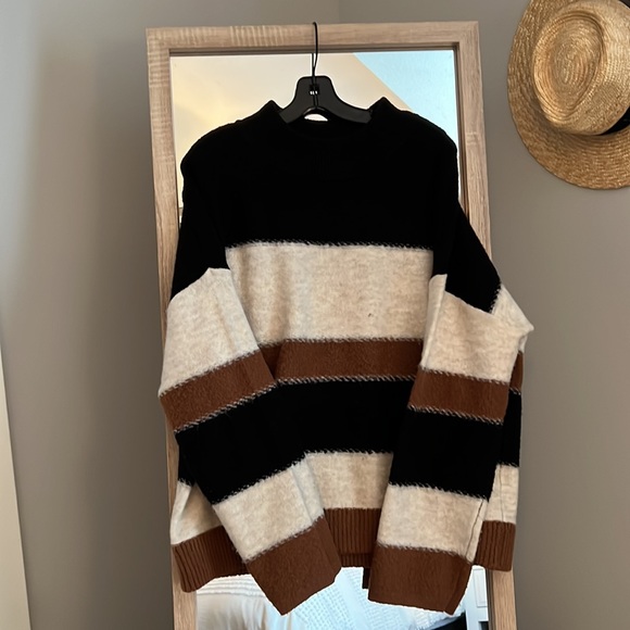 Universal Thread Sweaters - Universal Thread | Oversized Striped Chunky Sweater, XXL
